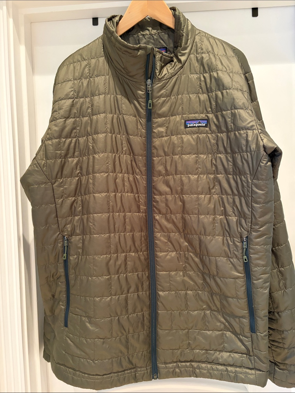 Patagonia Olive Quilted Packable Puffer Jacket
